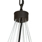 Meyda Lighting St. Lawrence 36" 9-Light 2-Tier Oil Rubbed Bronze Chandelier With Beige Sandstorm Linen Shade