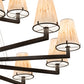 Meyda Lighting St. Lawrence 54" 21-Light 3-Tier Oil Rubbed Bronze Chandelier With Beige Sandstorm Linen Shade