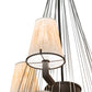 Meyda Lighting St. Lawrence 54" 21-Light 3-Tier Oil Rubbed Bronze Chandelier With Beige Sandstorm Linen Shade