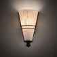 Meyda Lighting St. Lawrence 8" Blackwash Wall Sconce With Beige Sandstorm Linen Shade