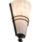 Meyda Lighting St. Lawrence 8" Blackwash Wall Sconce With Beige Sandstorm Linen Shade