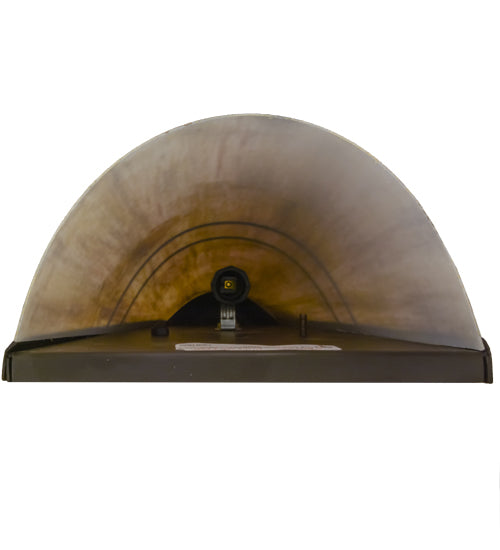 Meyda Lighting St. Lawrence 8" LED Oil Rubbed Bronze Wall Sconce With Sandstorm Linen Shade