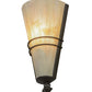 Meyda Lighting St. Lawrence 8" LED Oil Rubbed Bronze Wall Sconce With Sandstorm Linen Shade