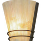 Meyda Lighting St. Lawrence 8" LED Oil Rubbed Bronze Wall Sconce With Sandstorm Linen Shade