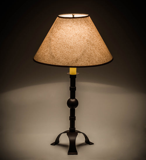 Meyda Lighting Stable 30" Cafe Noir Buffet Table Lamp With Brown Shade
