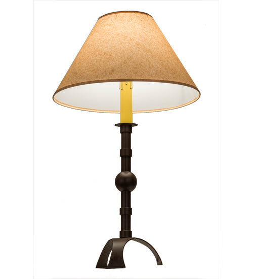 Meyda Lighting Stable 30" Cafe Noir Buffet Table Lamp With Brown Shade