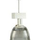 Meyda Lighting Stadium 16" White Pendant Light With Clear Shade