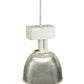 Meyda Lighting Stadium 16" White Pendant Light With Clear Shade