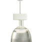 Meyda Lighting Stadium 16" White Pendant Light With Clear Shade