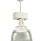 Meyda Lighting Stadium 16" White Pendant Light With Clear Shade