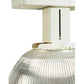 Meyda Lighting Stadium 16" White Pendant Light With Clear Shade