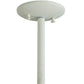 Meyda Lighting Stadium 16" White Pendant Light With Clear Shade