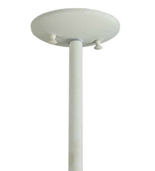 Meyda Lighting Stadium 16" White Pendant Light With Clear Shade