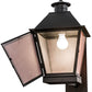 Meyda Lighting Stafford 11" Blackwash Lantern Wall Sconce With Frosted Amethyst Seeded Shade Glass