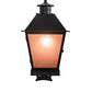 Meyda Lighting Stafford 11" Blackwash Lantern Wall Sconce With Frosted Amethyst Seeded Shade Glass