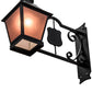 Meyda Lighting Stafford 11" Blackwash Lantern Wall Sconce With Frosted Amethyst Seeded Shade Glass