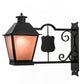 Meyda Lighting Stafford 11" Blackwash Lantern Wall Sconce With Frosted Amethyst Seeded Shade Glass