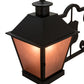 Meyda Lighting Stafford 11" Blackwash Lantern Wall Sconce With Frosted Amethyst Seeded Shade Glass