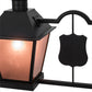 Meyda Lighting Stafford 11" Blackwash Lantern Wall Sconce With Frosted Amethyst Seeded Shade Glass
