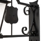 Meyda Lighting Stafford 11" Blackwash Lantern Wall Sconce With Frosted Rainstone Idalight Shade