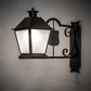 Meyda Lighting Stafford 11" Blackwash Lantern Wall Sconce With Frosted Rainstone Idalight Shade