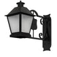 Meyda Lighting Stafford 11" Blackwash Lantern Wall Sconce With Frosted Rainstone Idalight Shade