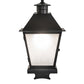 Meyda Lighting Stafford 11" Blackwash Lantern Wall Sconce With Frosted Rainstone Idalight Shade