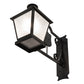 Meyda Lighting Stafford 11" Blackwash Lantern Wall Sconce With Frosted Rainstone Idalight Shade