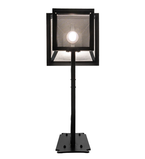 Meyda Lighting Stafford 11" Blackwash Lantern Wall Sconce With Frosted Rainstone Idalight Shade