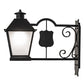 Meyda Lighting Stafford 11" Blackwash Lantern Wall Sconce With Frosted Rainstone Idalight Shade