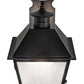 Meyda Lighting Stafford 11" Blackwash Lantern Wall Sconce With Frosted Rainstone Idalight Shade