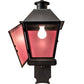 Meyda Lighting Stafford 11" Blackwash Lantern Wall Sconce With Frosted Seeded Amethyst Idalight Shade