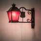 Meyda Lighting Stafford 11" Blackwash Lantern Wall Sconce With Frosted Seeded Amethyst Idalight Shade