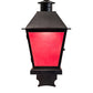 Meyda Lighting Stafford 11" Blackwash Lantern Wall Sconce With Frosted Seeded Amethyst Idalight Shade