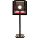 Meyda Lighting Stafford 11" Blackwash Lantern Wall Sconce With Frosted Seeded Amethyst Idalight Shade