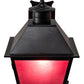 Meyda Lighting Stafford 11" Blackwash Lantern Wall Sconce With Frosted Seeded Amethyst Idalight Shade