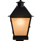 Meyda Lighting Stafford 11" Blackwash Lantern Wall Sconce With Light Peech Seeded Shade Glass