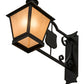 Meyda Lighting Stafford 11" Blackwash Lantern Wall Sconce With Light Peech Seeded Shade Glass
