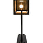 Meyda Lighting Stafford 11" Blackwash Lantern Wall Sconce With Light Peech Seeded Shade Glass