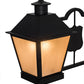 Meyda Lighting Stafford 11" Blackwash Lantern Wall Sconce With Light Peech Seeded Shade Glass