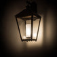 Meyda Lighting Stafford 15" Oil Rubbed Bronze Wall Sconce With Clear Seeded Shade Glass