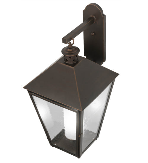 Meyda Lighting Stafford 15" Oil Rubbed Bronze Wall Sconce With Clear Seeded Shade Glass