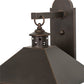 Meyda Lighting Stafford 15" Oil Rubbed Bronze Wall Sconce With Clear Seeded Shade Glass