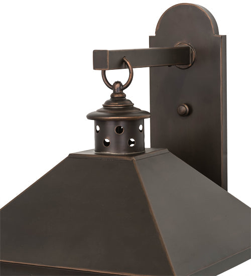Meyda Lighting Stafford 15" Oil Rubbed Bronze Wall Sconce With Clear Seeded Shade Glass