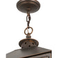Meyda Lighting Stafford 23" Oil Rubbed Bronze Pendant Light With Clear Seeded Shade Glass