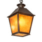 Meyda Lighting Stafford 48" 3-Light Gilded Tobacco Chandelier With Amber Mica Shade Glass