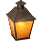 Meyda Lighting Stafford 48" 3-Light Gilded Tobacco Chandelier With Amber Mica Shade Glass