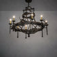 Meyda Lighting Stag 234729 40" 8-Light Timeless Bronze Chandelier With Ivory Faux Candlelight