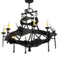 Meyda Lighting Stag 234729 40" 8-Light Timeless Bronze Chandelier With Ivory Faux Candlelight