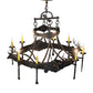 Meyda Lighting Stag 234729 40" 8-Light Timeless Bronze Chandelier With Ivory Faux Candlelight